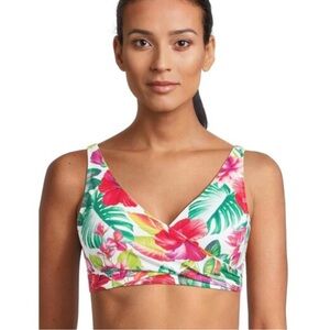 Tommy Bahama Island Cays Fiesta wrap front Bikini Top - Medium - New